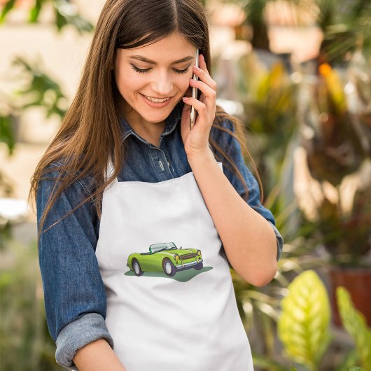 Retro Converteerbare Green Car Long Schort