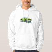 Retro Convertible Green Car Hoodie (Voorkant)