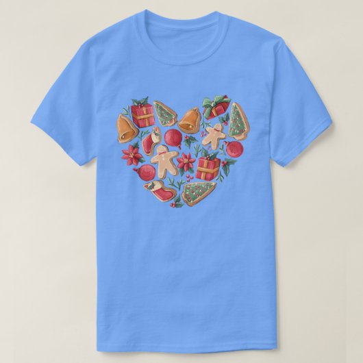 Retro Cookie Baking Creed-kerstman T-shirt (Design voorkant)