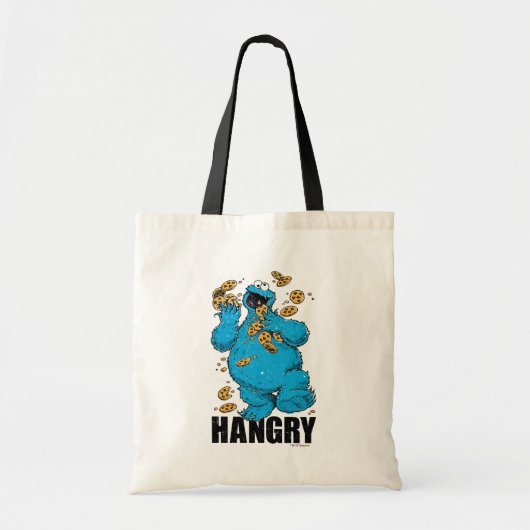 Retro Cookie Monster | Hangry Tote Bag (Voorkant)