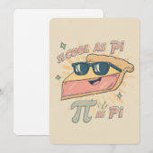 Retro Cool as Pi Party Invitation (Devant / Derrière)