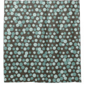 Rétro Cool Brown Aqua Salle de bain rideau de douc (Devant)