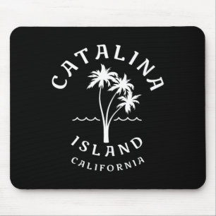 Retro Cool Catalina Island Palm Tree Mannen Vrouwe Muismat