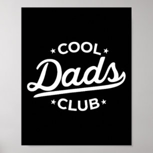 Retro Cool Dads Club Grappige Vader Zak Fathers Da Poster
