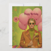 Retro Cool Dude Verjaardag Kaart (Voorkant)