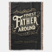 Retro  Cool Elegant Typografie Vader Quote Deken (Voorkant Verticaal)