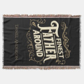 Retro  Cool Elegant Typografie Vader Quote Deken (Voorkant)