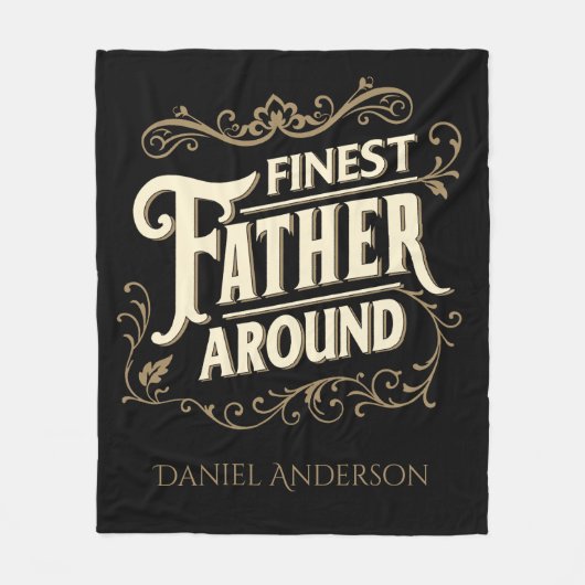 Retro Cool Elegant Typografie Vader Quote Fleece Deken (Voorkant)