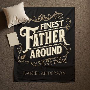 Retro  Cool Elegant Typografie Vader Quote Fleece Deken