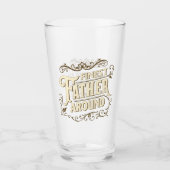 Retro  Cool Elegant Typografie Vader Quote Glas (Voorkant)