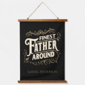 Retro Cool Elegant Typografie Vader Quote Hangend Wandkleed (Voorkant)