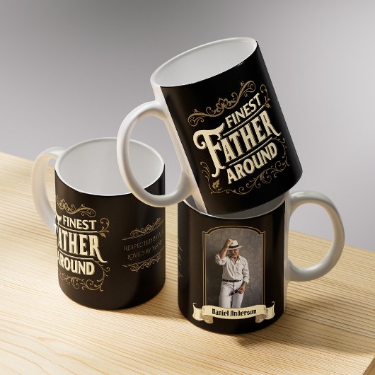 Retro Cool Elegant Typografie Vader Quote Koffiemok