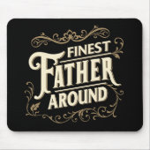 Retro  Cool Elegant Typografie Vader Quote Muismat (Voorkant)