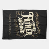 Retro  Cool Elegant Typografie Vader Quote Theedoek (Horizontaal)