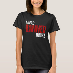 Retro Cool Ik Lees Verboden Boeken Boeken Boeken W T-shirt