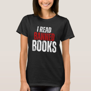 Retro Cool Ik Lees Verboden Boeken Boeken Boeken W T-shirt