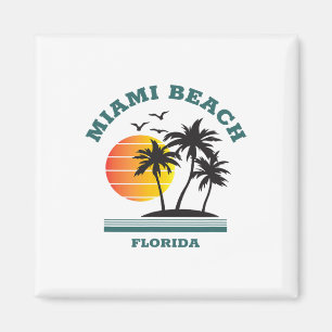 Retro Cool Miami Beach Mannen vrouwen uit Florida Magneet