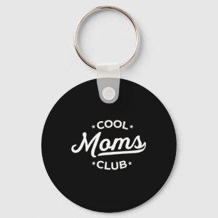 Retro Cool Moms Club Familie Grappige Mama Pocket Sleutelhanger