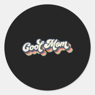 Retro Cool Moms Club Mom Life Grappige Moederdag Ronde Sticker