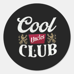 Retro Cool Ooms Club Beste Oom Ooit Grappige Vader Ronde Sticker
