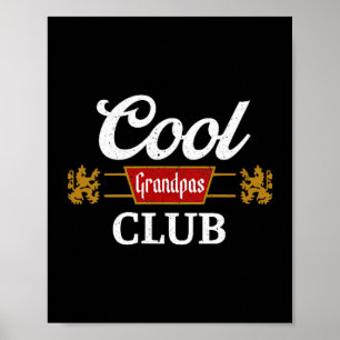 Retro Cool Opa's Club Familie Matching Vaderdag Poster
