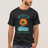Retro Cool Original Myrtle Beach SC Palm Tree Nove T-shirt (Voorkant)