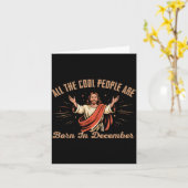 Retro Cool People Are Born In December Christian C Kaart (Gele Bloem)