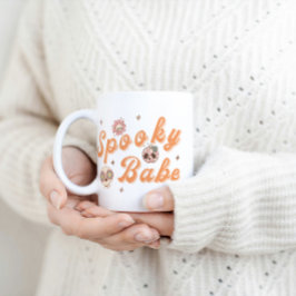 Retro Cool Spooky Babe Halloween Koffiemok