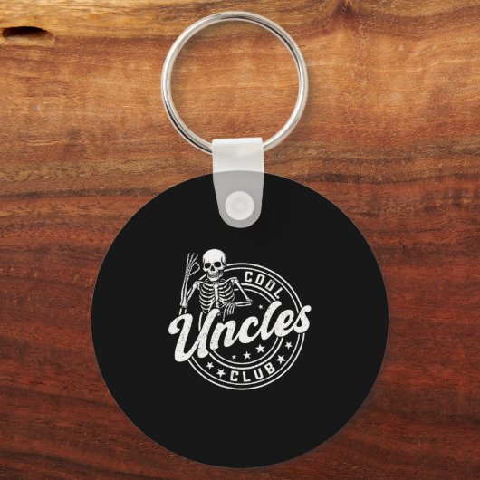 Retro Cool Uncles Club Funny New Uncle Men Skeleto Sleutelhanger (Voorkant)