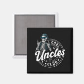 Retro Cool Uncles Club Funny Skeleton New Uncle Me Magneet (Voorkant / Achterkant)