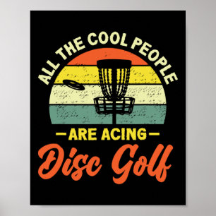 Retro Coole Mensen die Disc Golf Acen Poster