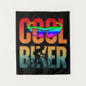 Retro Coole Motorrijder Wandkleed (Voorkant)