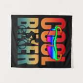 Retro Coole Motorrijder Wandkleed (Voorkant (horizontaal))
