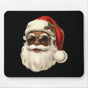 Retro Coole Zwarte Kerstman Afrikaanse Kerstman Me Muismat