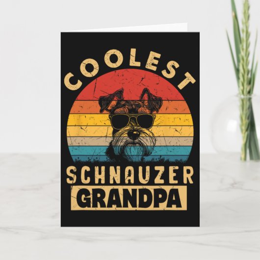 Retro Coolste Schnauzer Opa Grappige Cadeaus Hond Kaart (Voorkant)