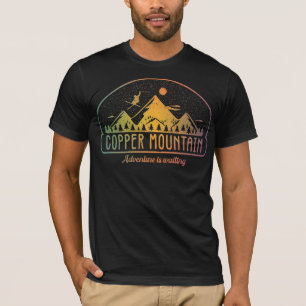 Retro Copper Mountain Ski Avontuur wacht T-shirt