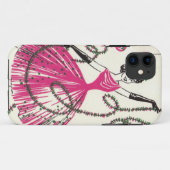 Rétro coque iphone de Noël (Dos (Horizontal))