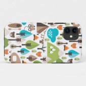 Rétro coque iphone de renard mignon (Dos (Horizontal))