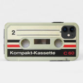 Rétro coque iphone d'enregistreur à cassettes (Dos (Horizontal))