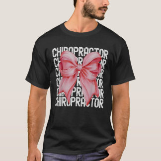 Retro Coquette Bow Chiropractor Wervelkolom Doctor T-shirt