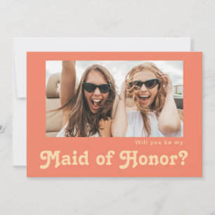 Retro Coral Foto gemaakt van Honor proposal Kaart