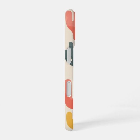 Retro Coral Pattern iPhone 16 Hoesje (Rechterkant)