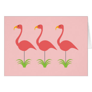 Retro Coral Pink Flamingos voor elke gelegenheid
