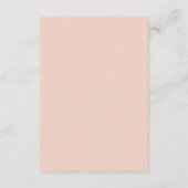 Retro Coral Roze Groovy Script Trouwdetails Informatiekaartje (Achterkant)