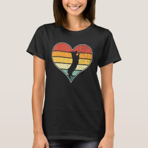 Retro Corgi Hond Hartjes Puppy Valentijnsdag T-shirt