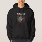 Retro Cosmic Astronaut Space Art Hoodie (Voorkant)