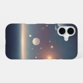 Retro Cosmic Orbit Diagram iPhone 16 Hoesje (Achterkant horizontaal)
