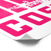 Retro Costa Rica Beach Surfing Wave Poster (Hoek)