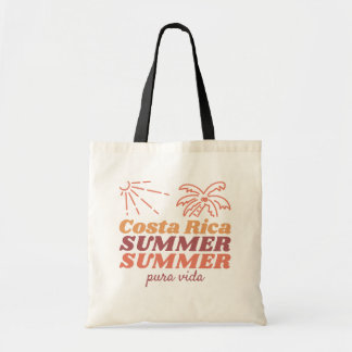 Retro Costa Rica Zomer Souvenir Tote Bag