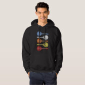 Retro Country Music Mandolin  Bluegrass Hoodie (Voorkant volledig)